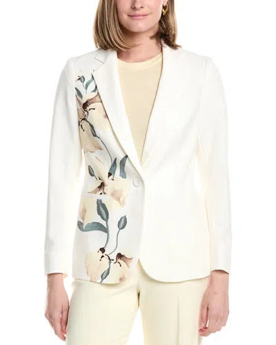 Anne Klein Notch Collar Jacket In White