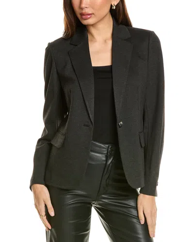 Anne Klein Notch Lapel Jacket In Grey