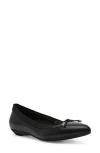 Anne Klein Ober Ballet Flat In Black Smooth
