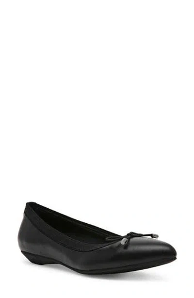 Anne Klein Ober Ballet Flat In Black Smooth