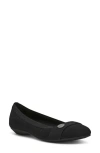 Anne Klein Occuria Womens Comfort Insole Man Made Flat Shoes In Black Stretch