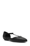 Anne Klein Okorie T-strap Flat In Black Nappa
