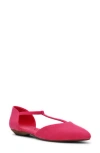 Anne Klein Okorie T-strap Flat In Flamingo Pink
