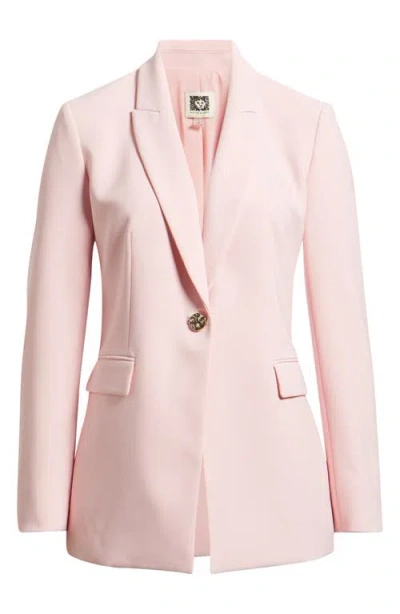 Anne Klein One-button Jacket In Pink