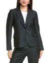 Anne Klein One-button Notch Collar Jacket In Blue