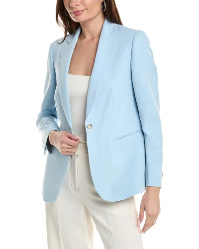 Anne Klein One-button Notch Collar Jacket In Blue