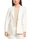 Anne Klein One-button Peak Lapel Jacket In White