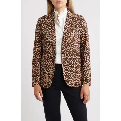 Anne Klein One-button Stretch Cotton Blazer