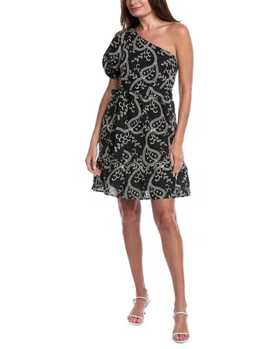 ANNE KLEIN ONE-SHOULDER PUFF SLEEVE MINI DRESS