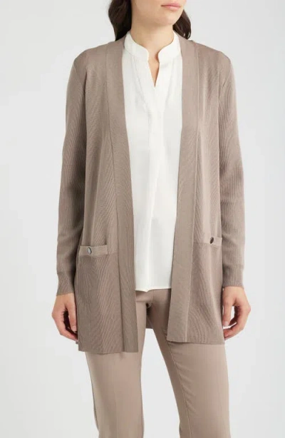 Anne Klein Open Front Cardigan In Neutral