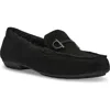 Anne Klein Orlaa Faux Fur Slipper In Black Microsuede