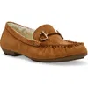 Anne Klein Orlaa Faux Fur Slipper In Chestnut Microsuede