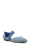 Anne Klein Ostara Almond Toe Flat In Denim