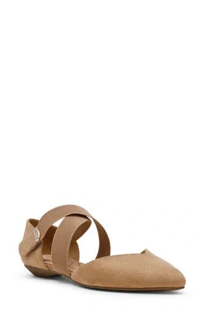 Anne Klein Oswaldo Pointed Toe Flat In Brown