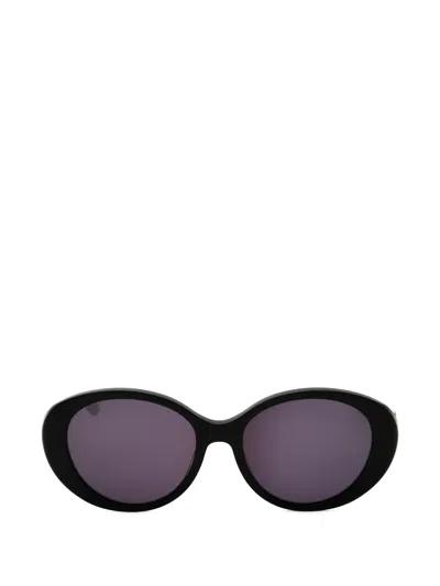 Anne Klein Oval-frame Sunglasses In Black