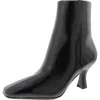Anne Klein Pablo Womens Faux Leather Heeled Booties In Black