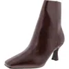 Anne Klein Pablo Womens Faux Leather Heeled Booties In Green