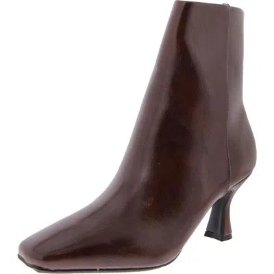 Anne Klein Pablo Womens Faux Leather Heeled Booties In Green