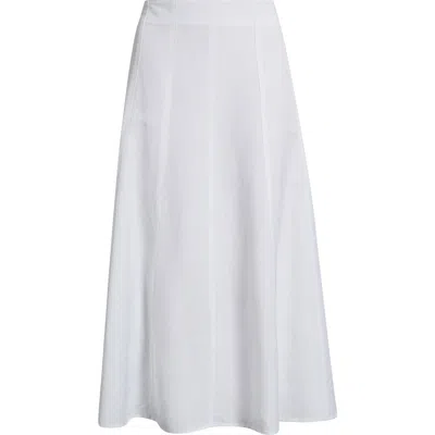 Anne Klein Panel A-line Midi Skirt In White