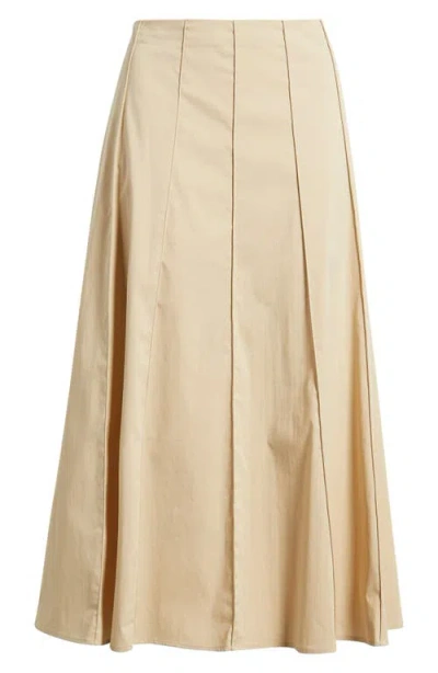 Anne Klein Paneled A-line Midi Skirt In Neutral