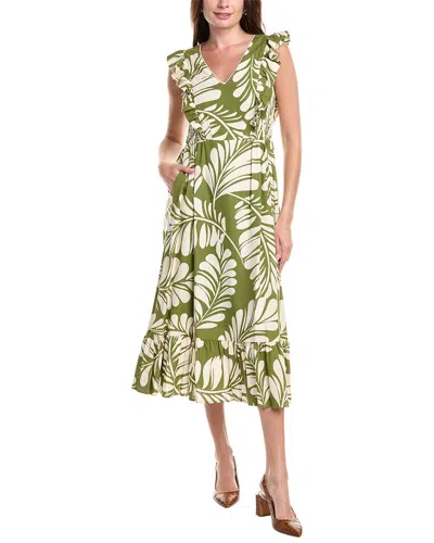 Anne Klein Patio Linen-blend Maxi Dress