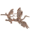 ANNE KLEIN PAVE CRYSTAL DOUBLE BIRDS IN FLIGHT PIN