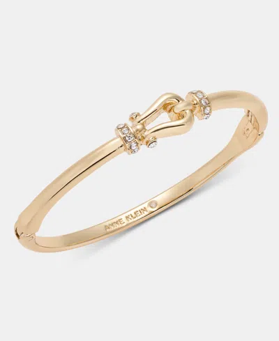 Anne Klein Pave Link Bangle Bracelet In Crystal