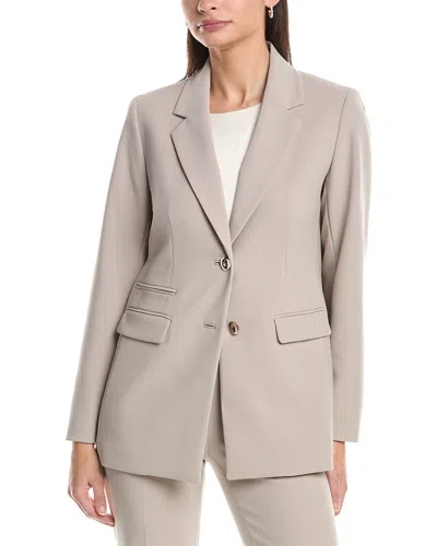 Anne Klein Peak Lapel Jacket In Neutral
