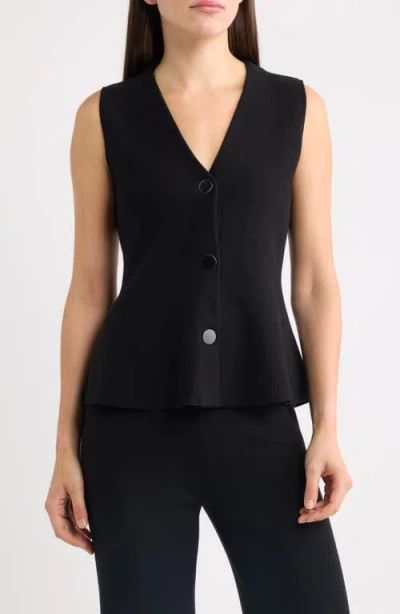 Anne Klein Peplum Vest In Black