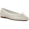 Anne Klein Women's Aspen-p Snip Toe Ballet Flats In White