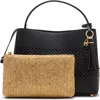 Anne Klein Perforated Satchel In Gold