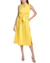 Anne Klein Petite Beekman Dot Maxi Dress In Yellow