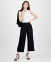 Anne Klein Petite Cropped Wide-leg Pull-on Pants
