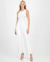 Anne Klein Petite High-rise Pull-on Wide-leg Pants In White