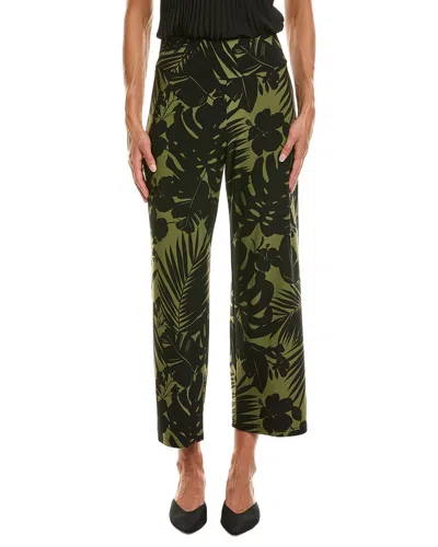 Anne Klein Petite High-rise Pull-on Wide Waistband Palazzo Pant In Green