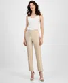 Anne Klein Petite Hollywood Pull-on Straight Pants In Neutral