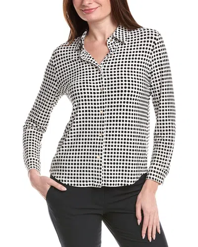 Anne Klein Petite Knit Shirt In Black