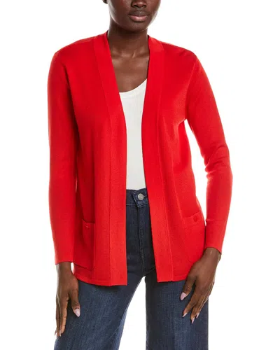 Anne Klein Petite Malibu Cardigan In Red