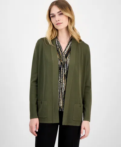 Anne Klein Petite Malibu Patch-pocket Cardigan