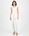 Anne Klein Petite Mid-rise Pants In White