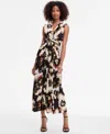 Anne Klein Petite Printed Twist-front Maxi Dress