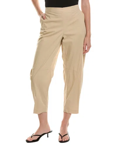 Anne Klein Petite Pull-on Barrel Leg Poplin Pant In Neutral