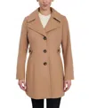 ANNE KLEIN PETITE SINGLE-BREASTED NOTCHED-COLLAR PEACOAT, CREATED FOR MACY'S