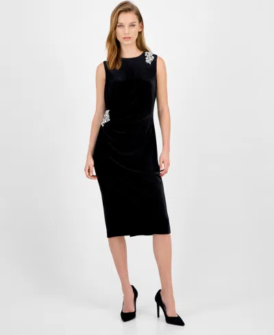 Anne Klein Petite Sleeveless Midi Dress In Multi
