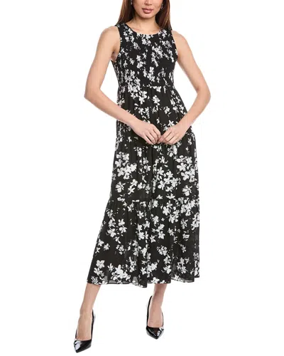 ANNE KLEIN PETITE SMOCKED BODICE MAXI DRESS