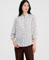Anne Klein Petite Y-neck Pull-on Top In Multi