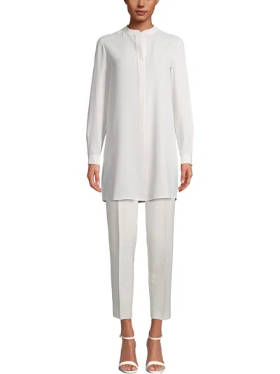 Anne Klein Petite Henley Tunic In Anne White