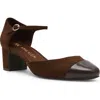 Anne Klein Picus Ankle Strap Pump In Brown