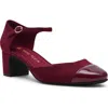 Anne Klein Picus Ankle Strap Pump In Burgundy