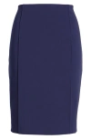Anne Klein Pintuck Crepe Pencil Skirt In Distant Mountain